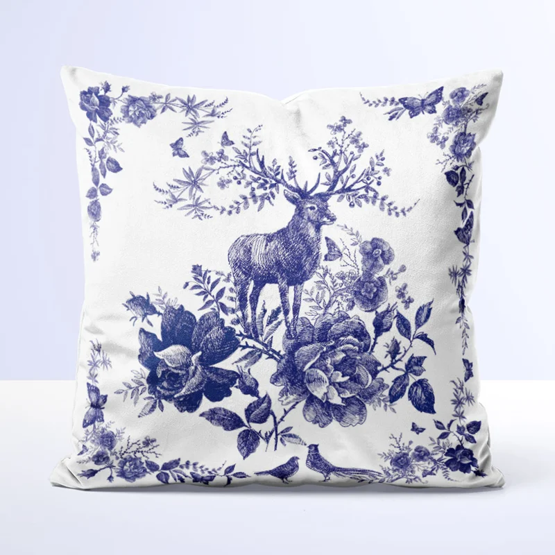 کوسن طرح قلم آبی - کد 80107